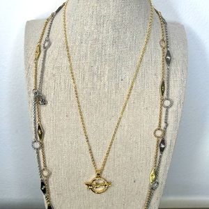 18K gold plated necklace with three doves pendant